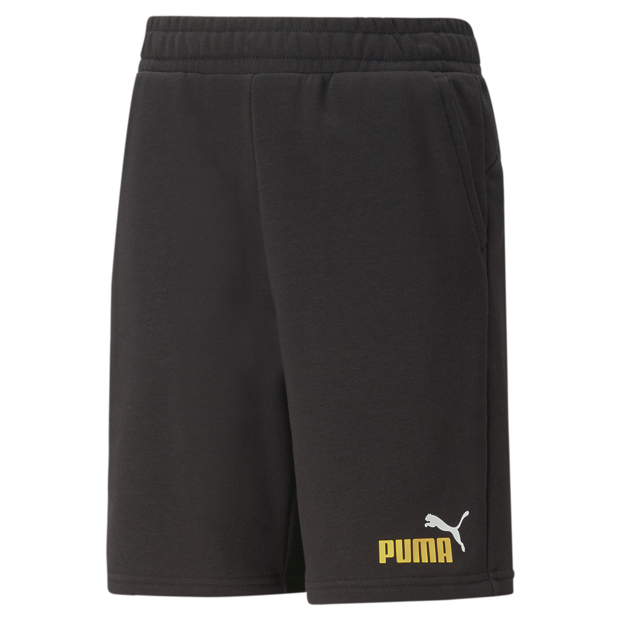 Men's Puma Essentials+ Two-Tone Youth Shorts, Black, Size 13-14Y, Clothing