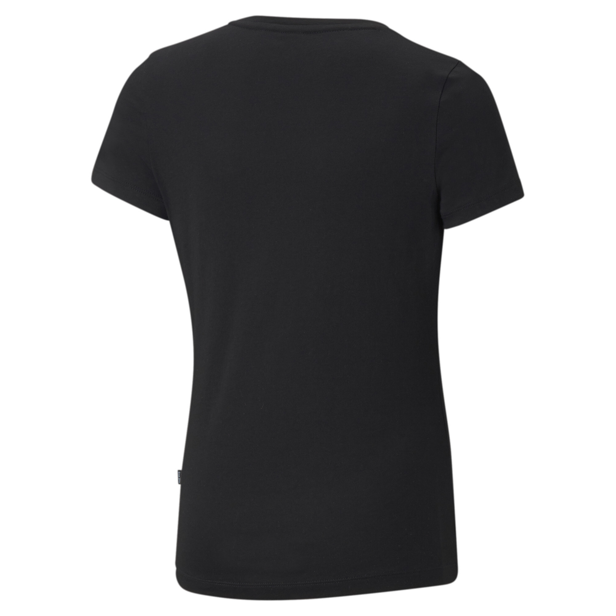 Women's Puma Essentials Logo Youth T-Shirt, Black, Size 7-8Y, Clothing