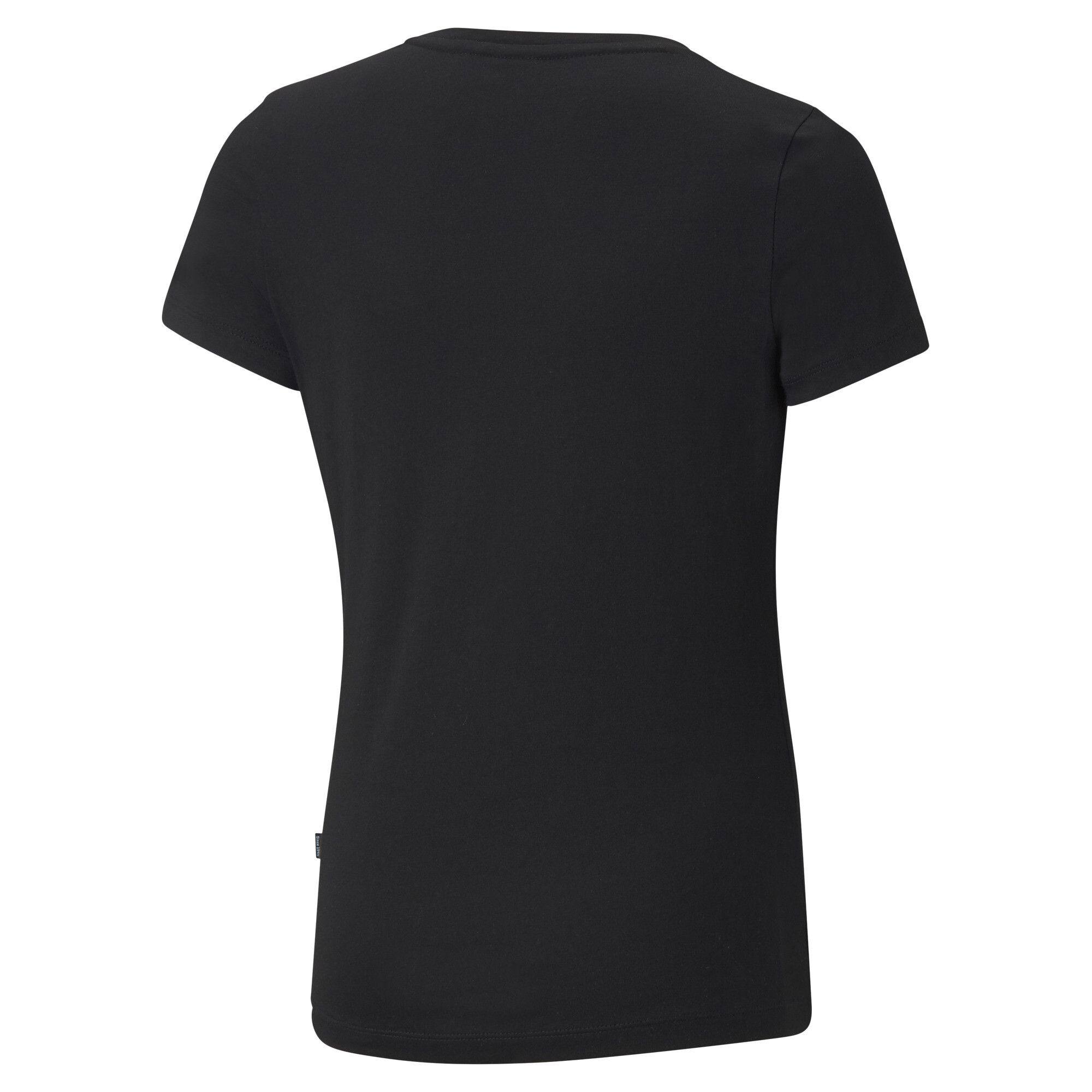 Women's Puma Essentials Logo Tee Youth, Black, Size 5-6Y, Clothing