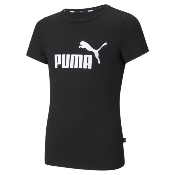 Puma Essentials Logo T-shirt Big Kids In Black