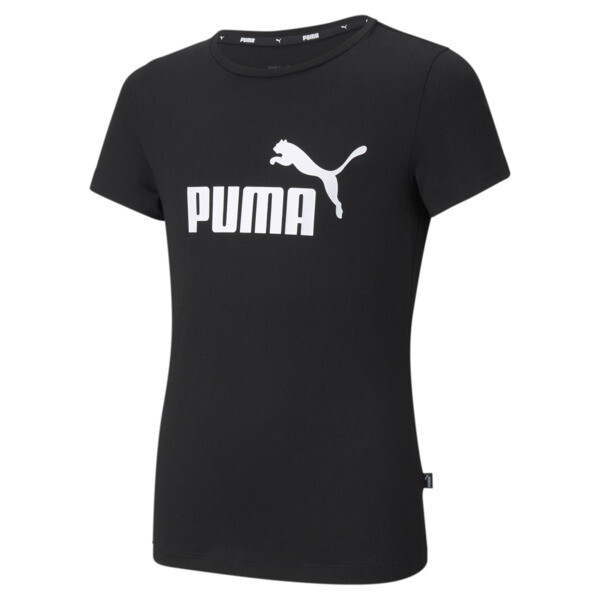 Essentials Logo Tee Youth, Puma Black, swatch-ZAF