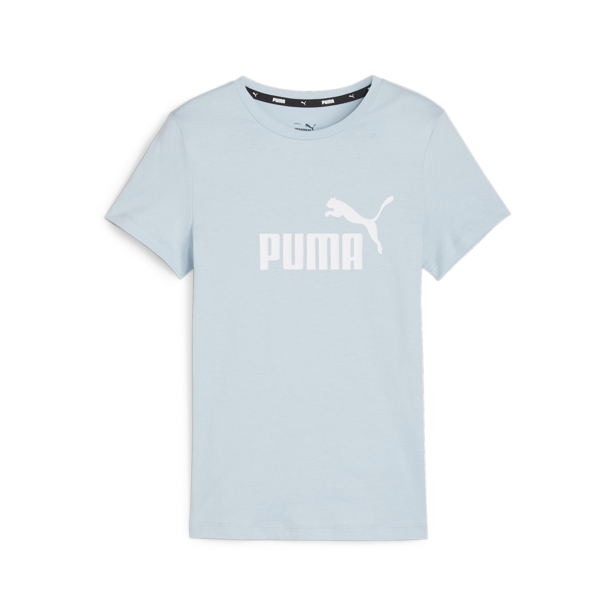 Women's Puma Essentials Logo Youth T-Shirt, Blue, Size 7-8Y, Guide