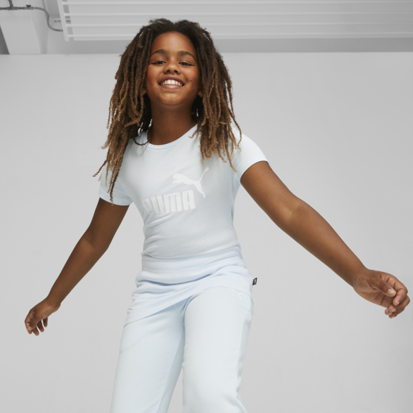 Essentials Logo Tee Youth, Icy Blue, large-ZAF