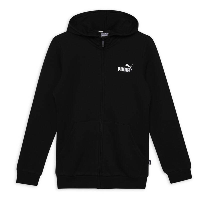 

PUMA Essentials Small Logo Full-Zip Youth Hoodie, Black