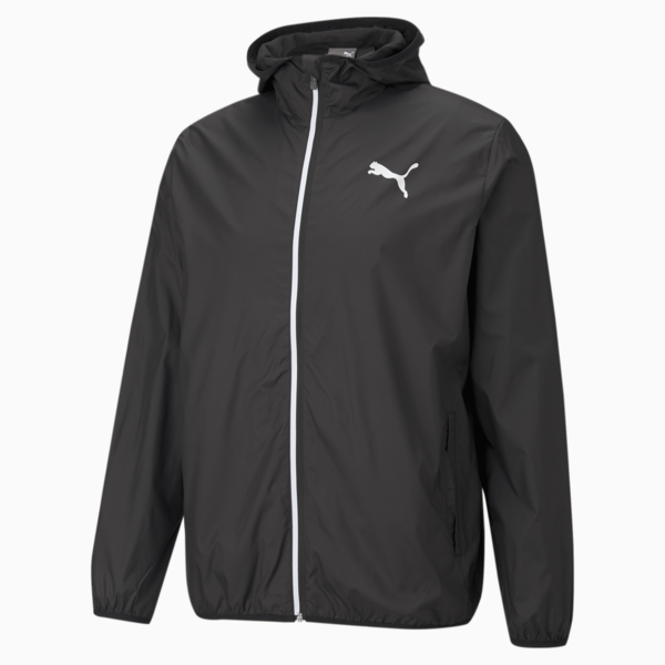Essentials Solid Men's Windbreaker, Puma Black, large-ZAF