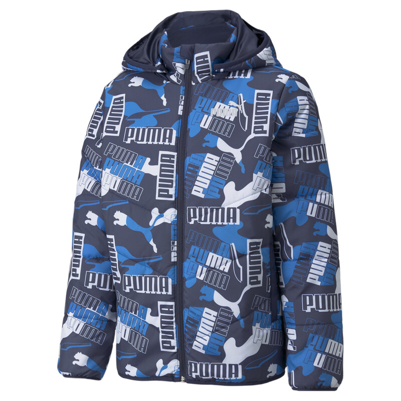 

PUMA All Over Print Boy's Padded Jacket, Purple