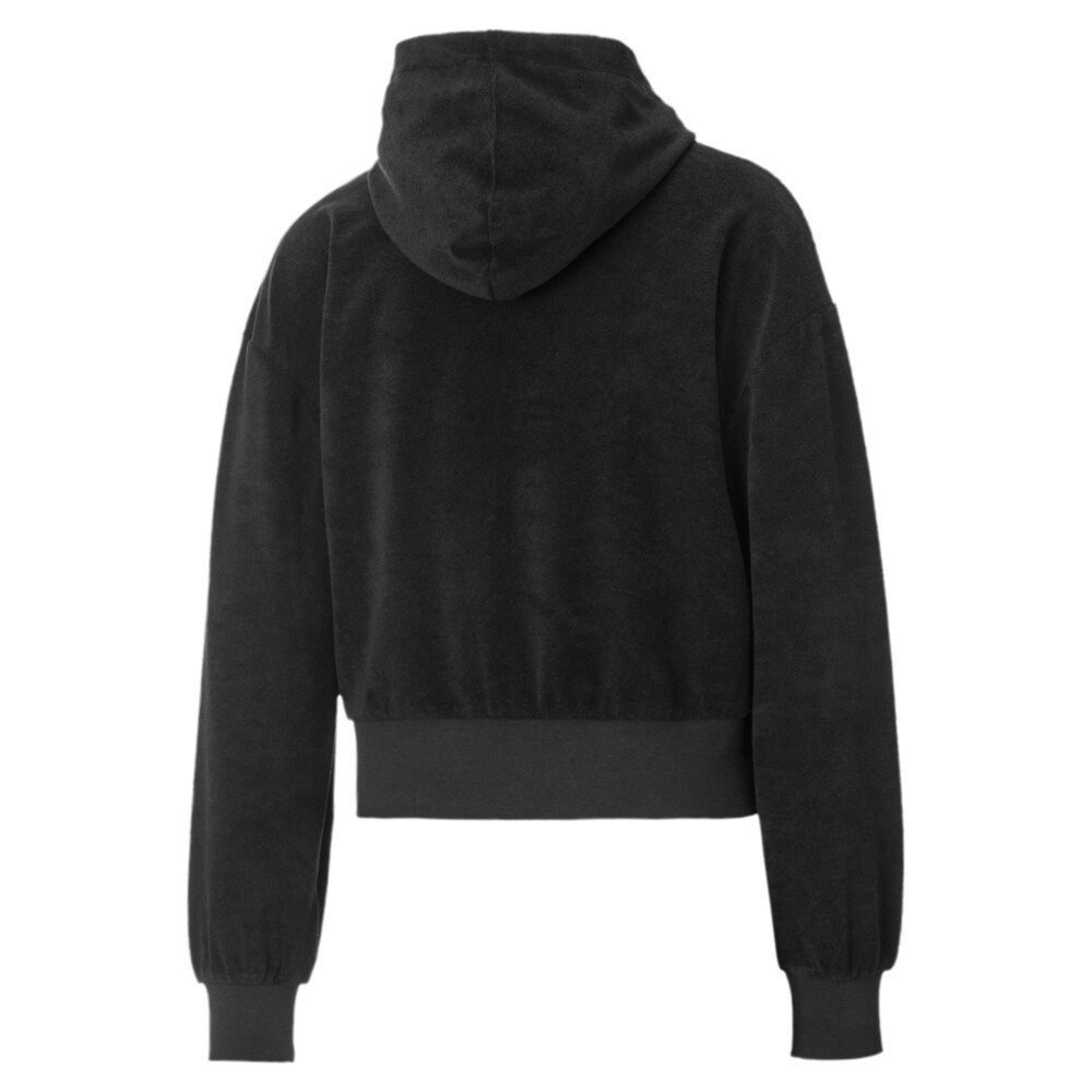 

PUMA - female - Толстовка Towel Cropped Full Zip Women's Hoodie – Puma Black –, Черный
