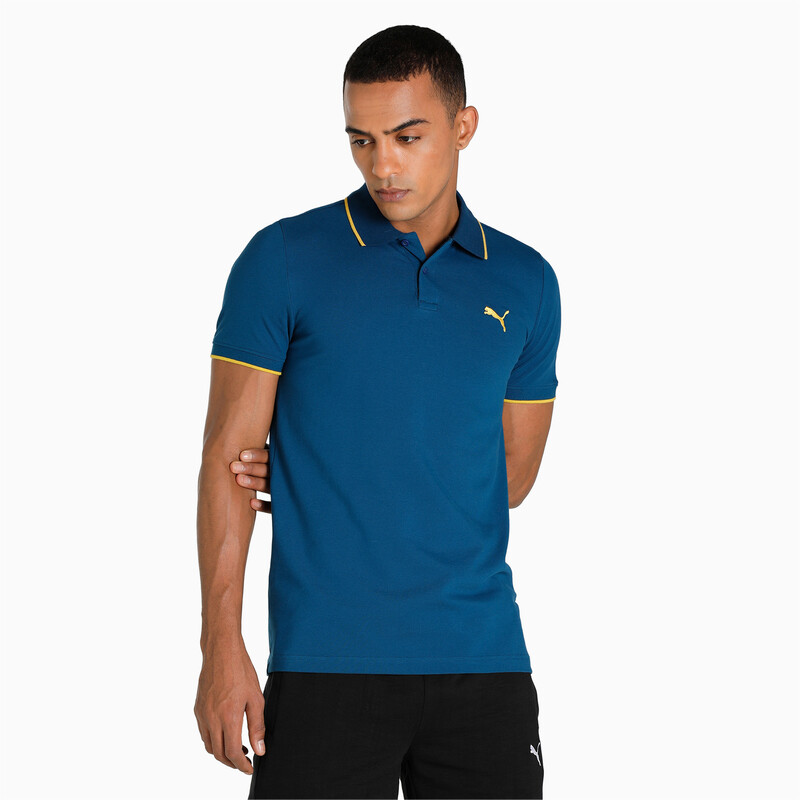 

Men's PUMA Collar Tipping Heather Slim Fit Polo