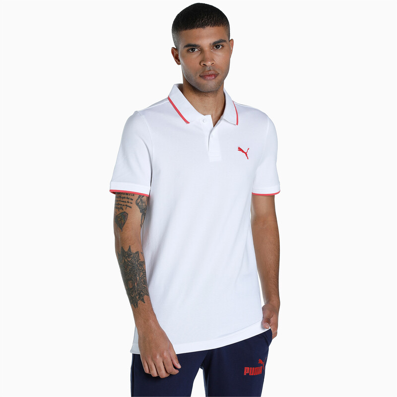 

Men's PUMA Collar Tipping Heather Slim Fit Polo