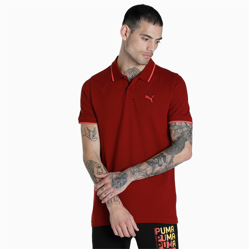 

Men's PUMA Collar Tipping Heather Slim Fit Polo