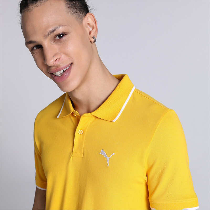 

Men's PUMA Collar Tipping Heather Slim Fit Polo