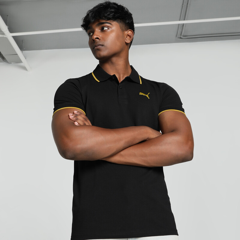 

Men's PUMA Collar Tipping Heather Slim Fit Polo