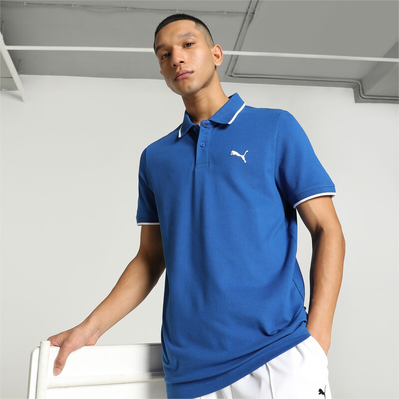 

Men's PUMA Collar Tipping Heather Slim Fit Polo