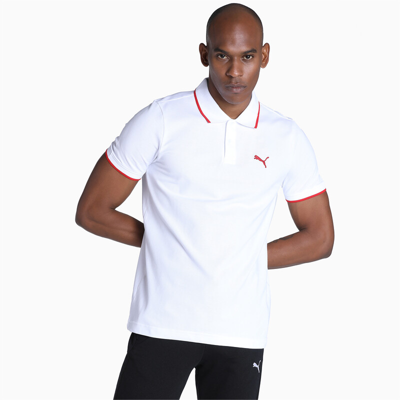 bureau valuta blik Men's PUMA Collar Tipping Heather Slim Fit Polo in White/Red size XL | PUMA  | Pitampura | New Delhi