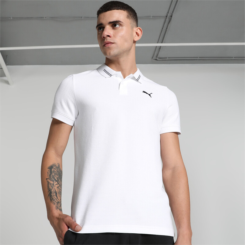 

Men's PUMA Ottoman Slim Fit Polo, White