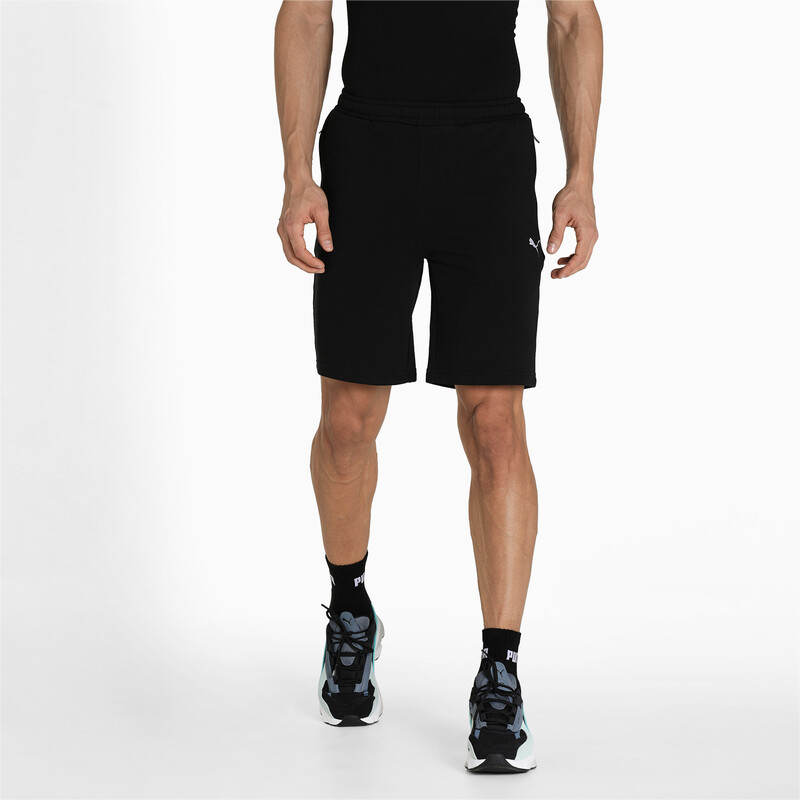 

Men's PUMA Zippered Knitted Regular Fit Shorts, Black