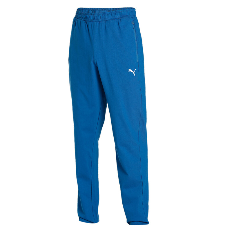 

Men's PUMA Zippered Jersey Regular Fit Sweatpants, Black/blue