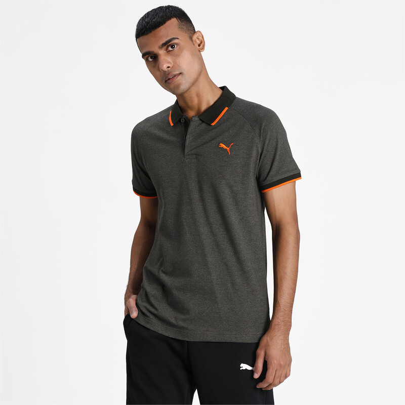 

Men's PUMA Pique Polo T-shirt, Black/brown/gray