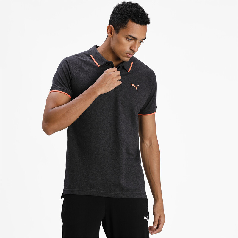 Men's PUMA Pique Polo T-shirt, Gray