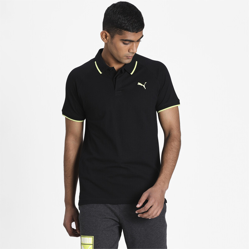 

Men's PUMA Pique Polo T-shirt, Black