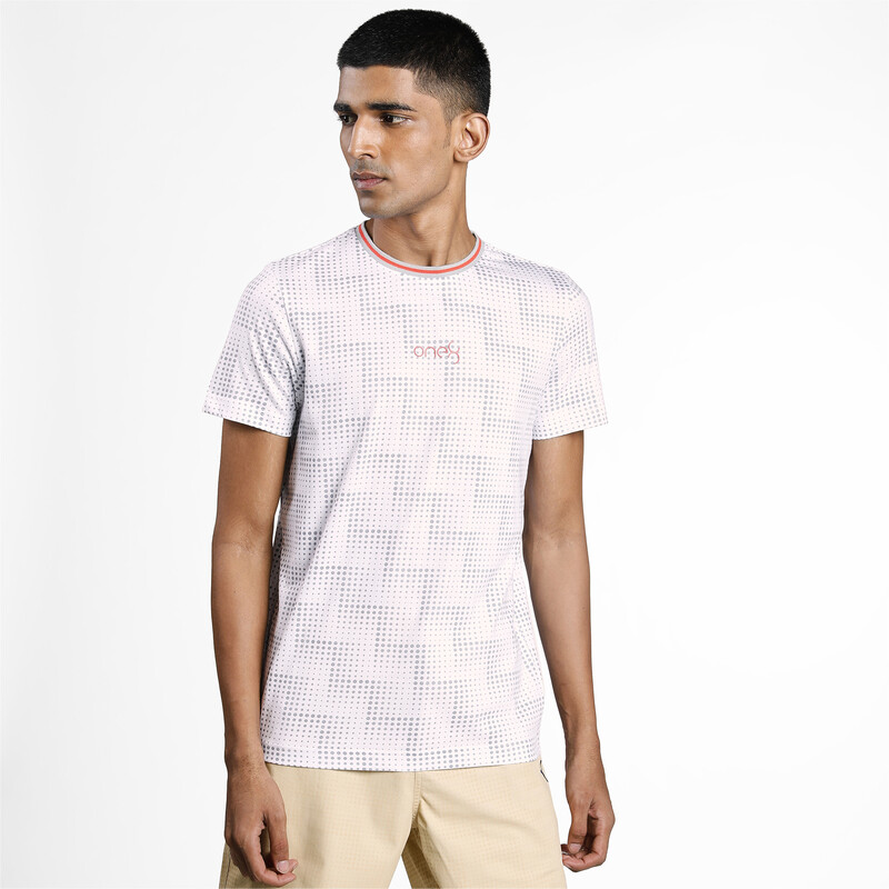 

Men's PUMA One8 Virat Kohli All Over Print Slim Fit T-Shirt, White