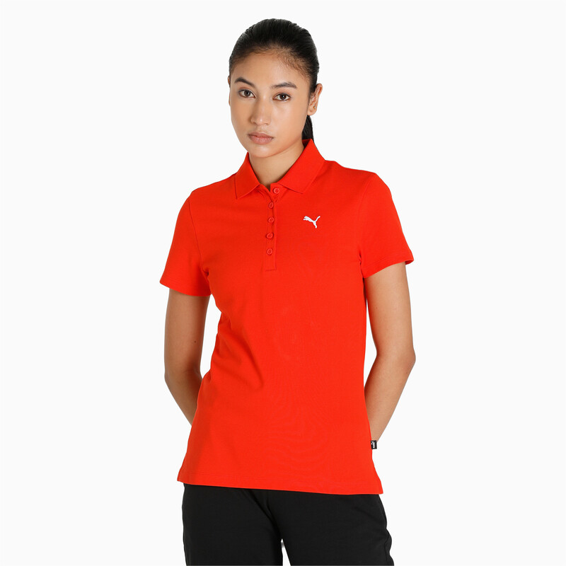 Women's PUMA Regular Fit Polo in Firelight size XS