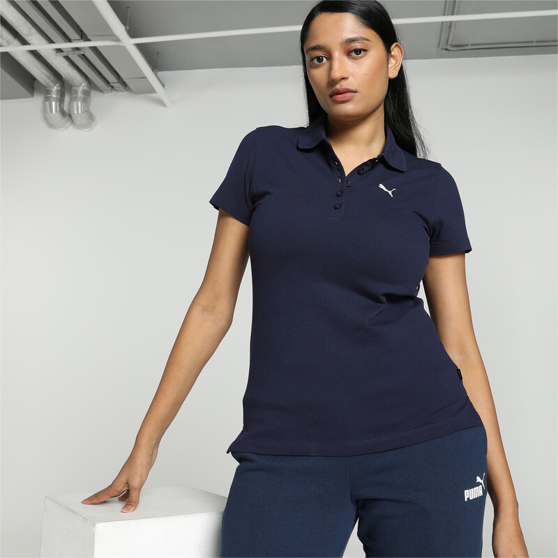 Women's PUMA Regular Fit Polo in Blue size M