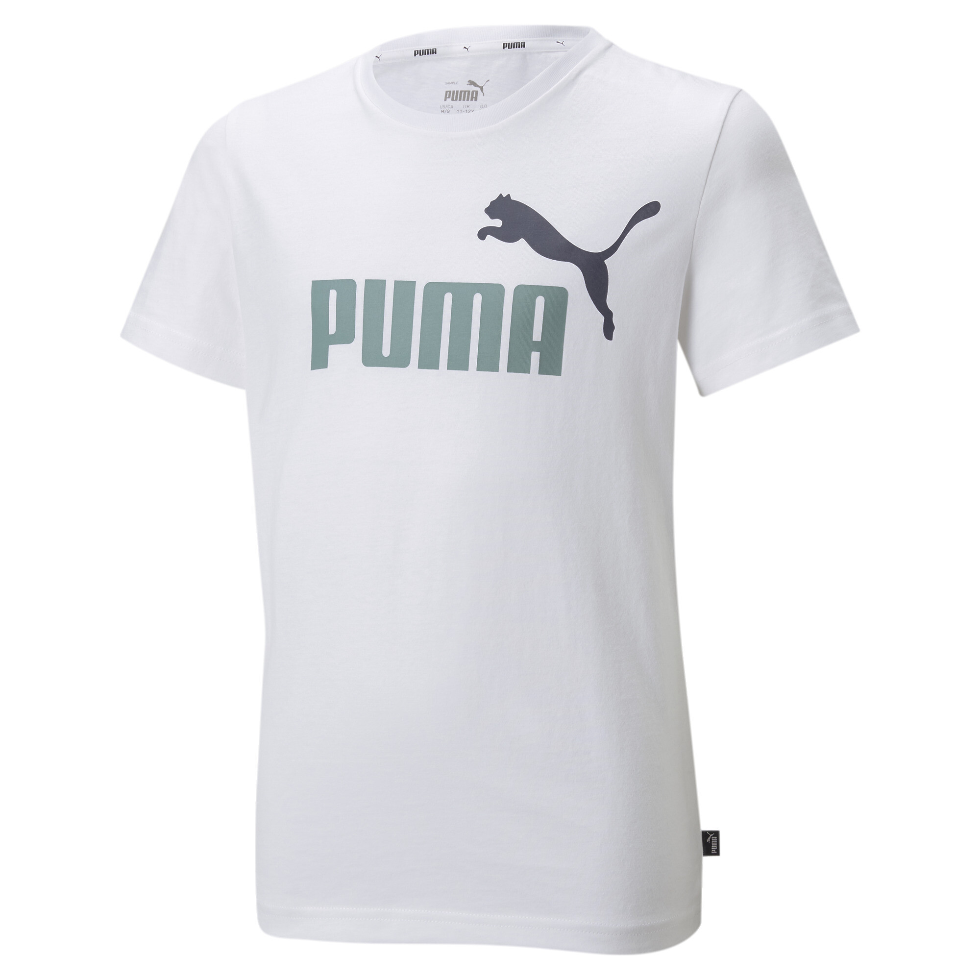 ＜プーマ公式通販＞ プーマ キッズ ESS+ 2カラー ロゴ Tシャツ 120-160cm メンズ Puma White-mineral blue ｜PUMA.com