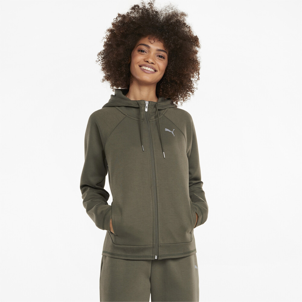 Evostripe Full-Zip Women's Hoodie | Green - PUMA