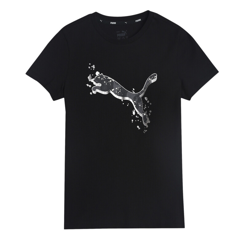 PUMA Alpha Girl's Regular Fit T-Shirt, Black
