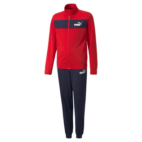 Polyester Tracksuit Youth red PUMA