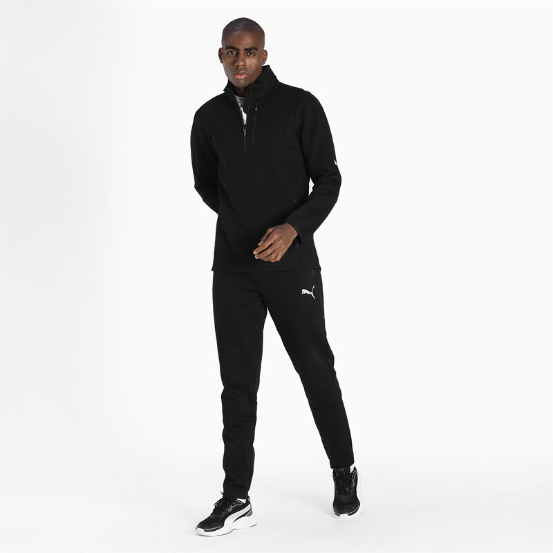

Men's PUMA EVOSTRIPE Half-Zip Slim Fit Sweatshirt, Black