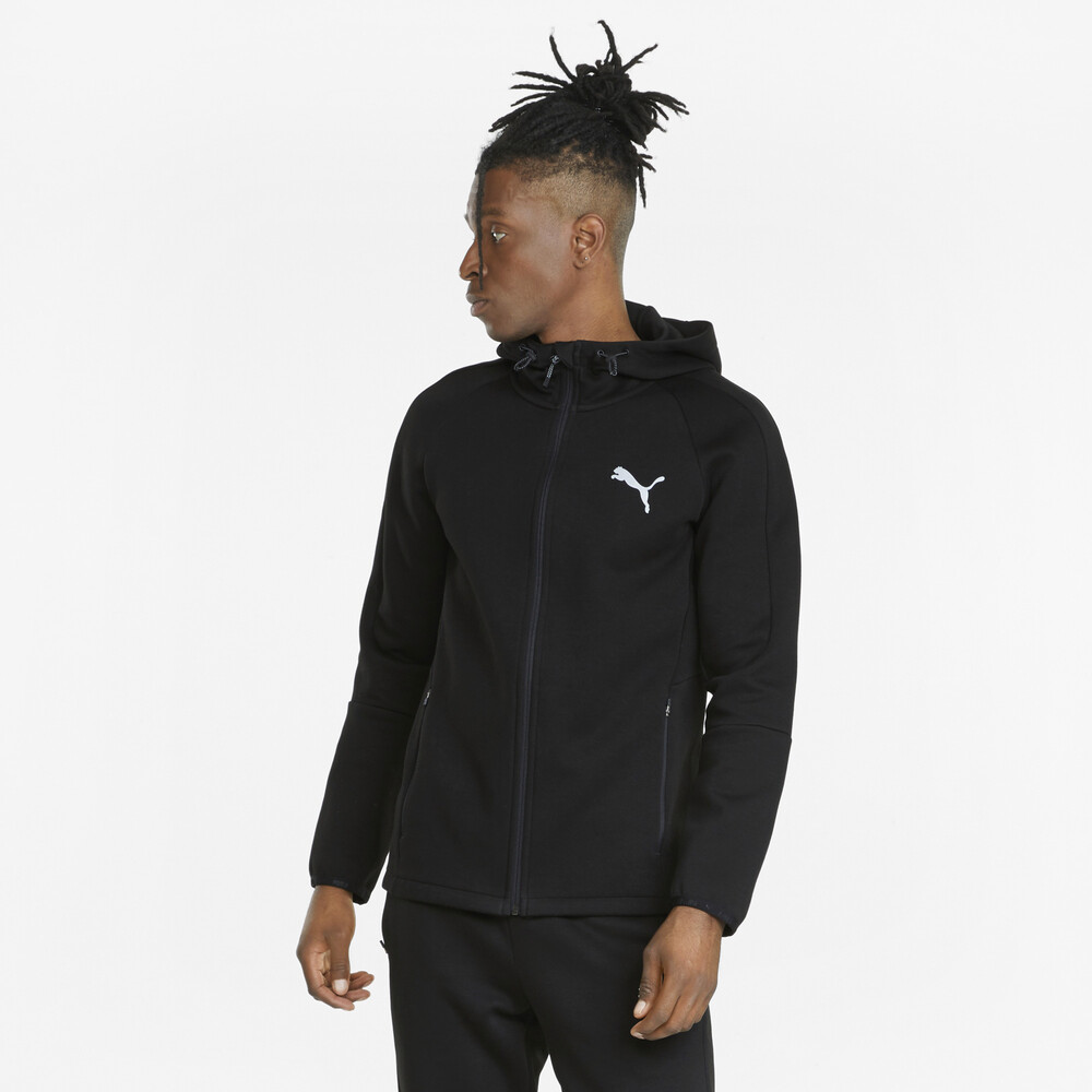 Evostripe Full-Zip Men's Hoodie | Black - PUMA