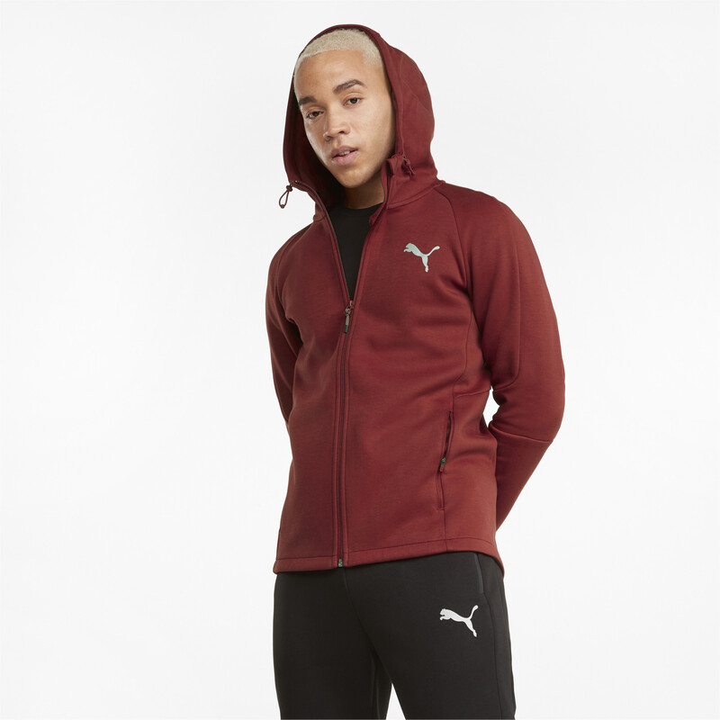 

Men's PUMA EVOSTRIPE Full-Zip Slim Fit Polo Hoodie