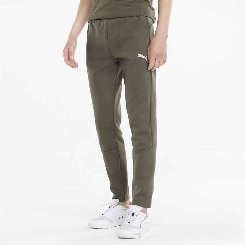 Men's PUMA EVOSTRIPE Slim Fit Knitted Slim Fit Pants in Gray size XL ...
