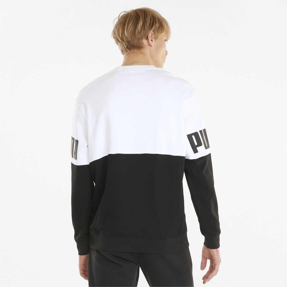 

PUMA - male - Толстовка Power Colourblock Crew Neck Men' Sweatshirt – Puma White –, Белый