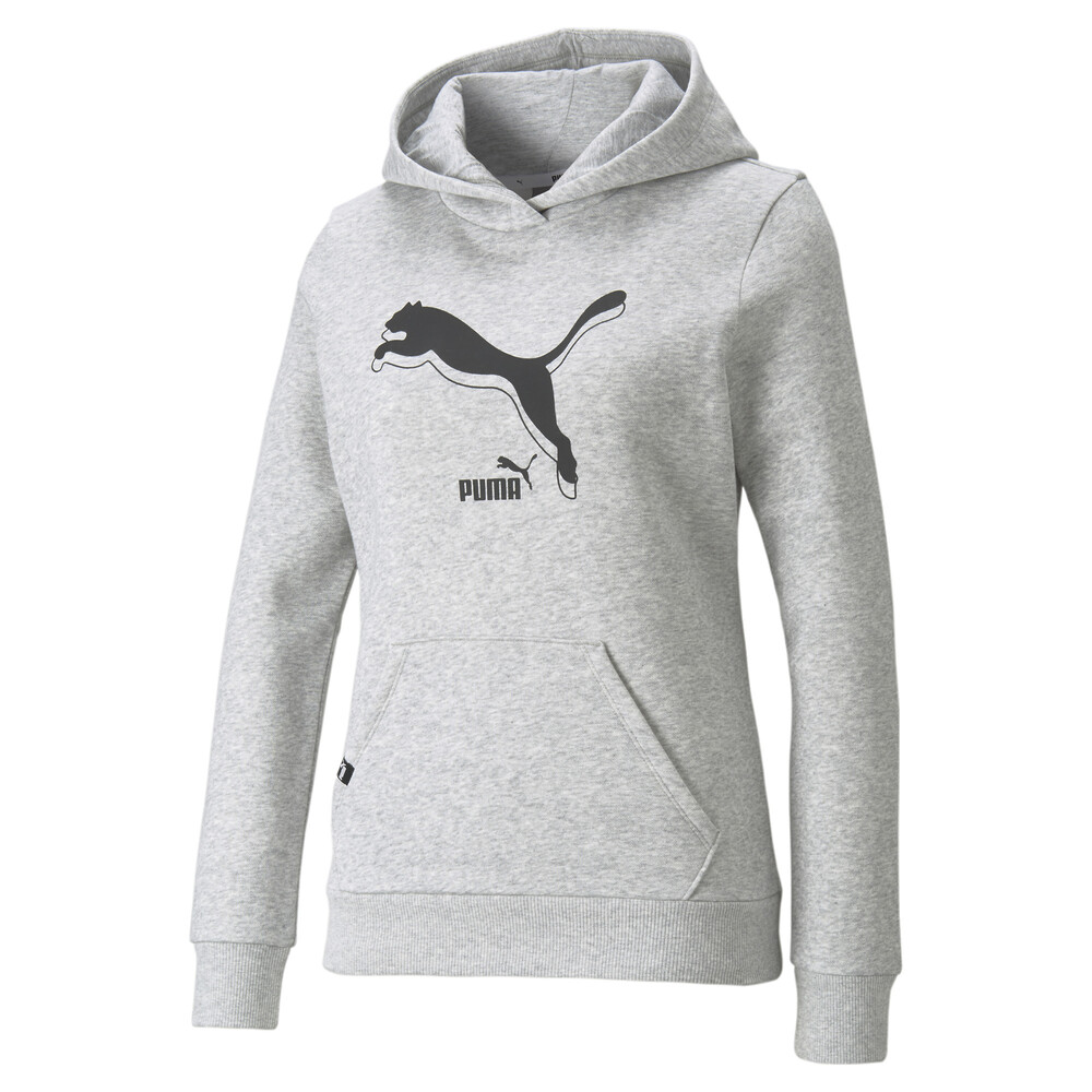 POWER Logo Women's Hoodie | Gray - PUMA