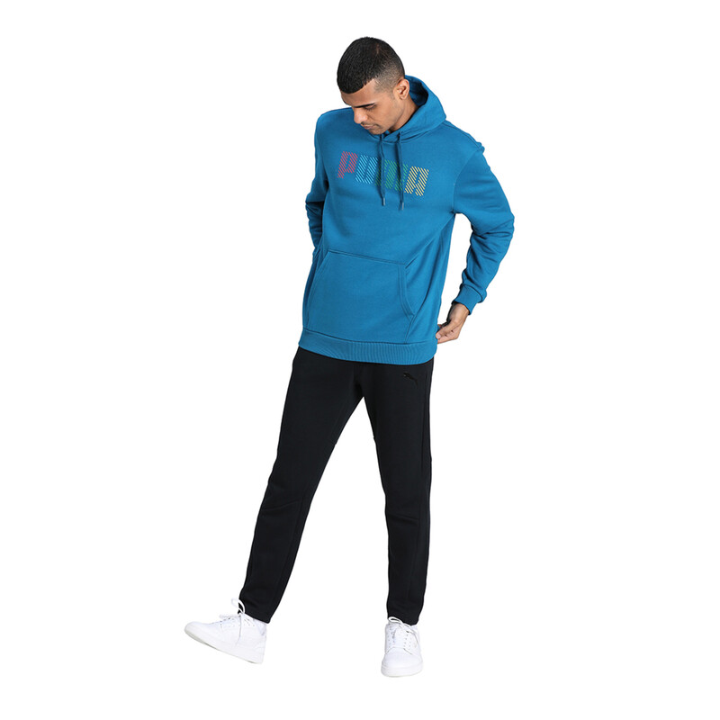 

Men's PUMA Graphic Hoodie, Black/blue
