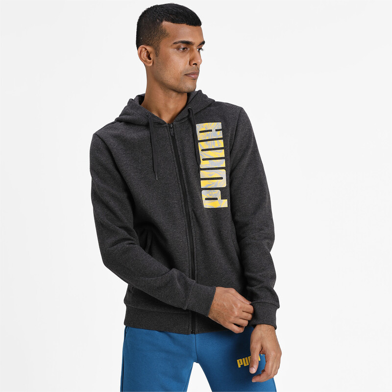 Men's PUMA Knitted Hooded Jacket, Gray