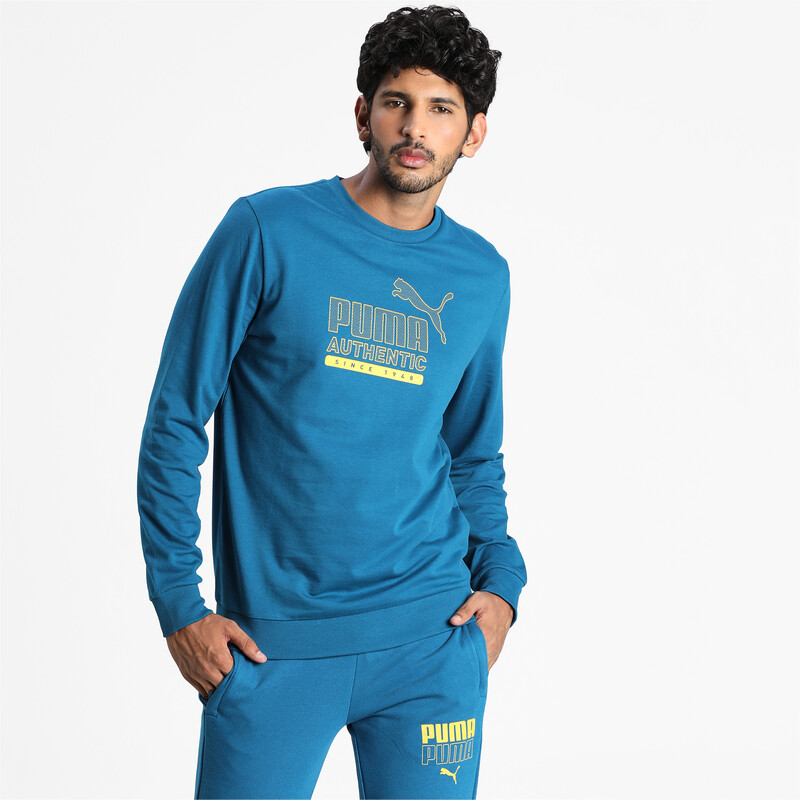 

Men's PUMA Crew Sweatshirt, Black/blue