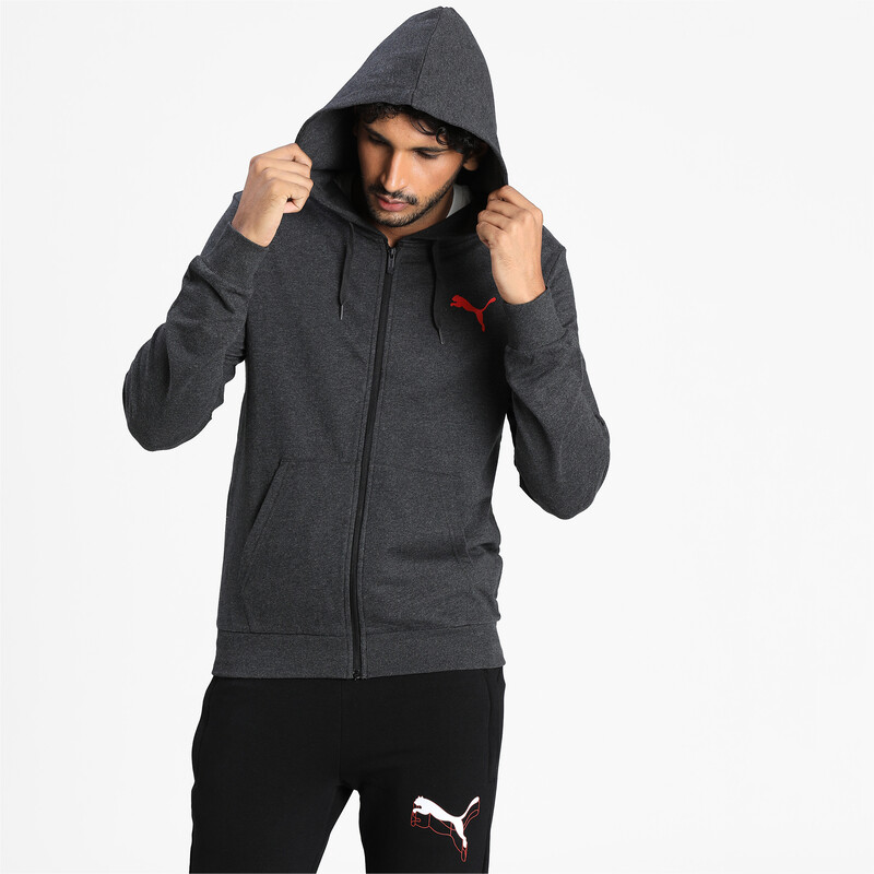 Men's PUMA Zippered Hoodie, Gray