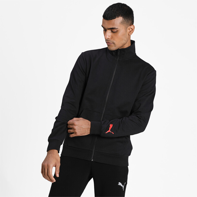 

Men's PUMA Zippered Non-Hooded Jacket, Black