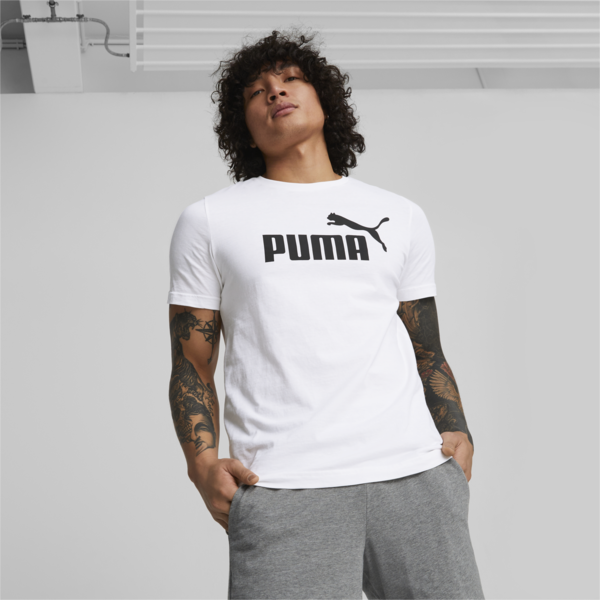 ESS Logo Men's Tee, Puma White, large-ZAF