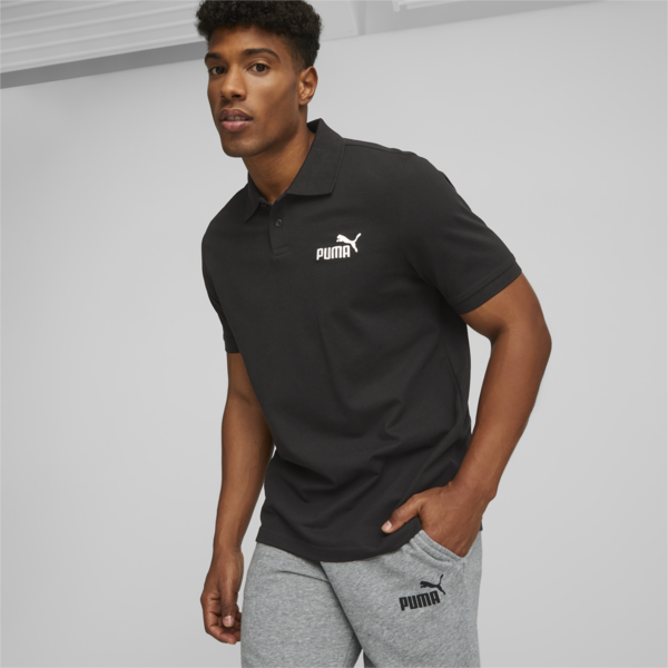 ESS Men's Pique Polo, Puma Black, large-ZAF