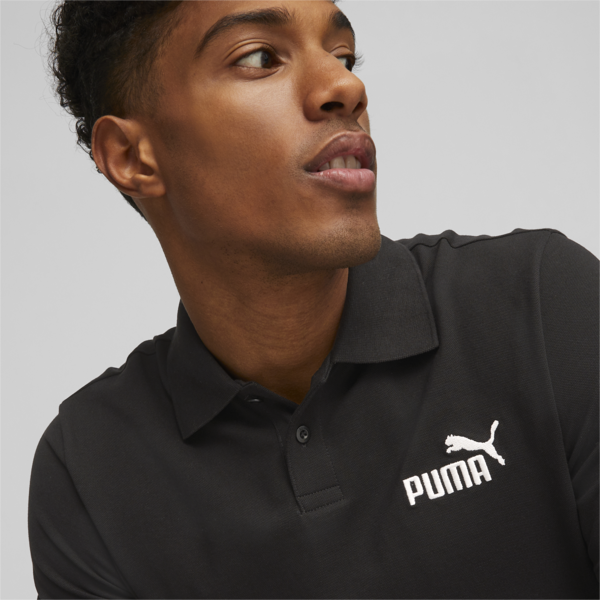 ESS Men's Pique Polo, Puma Black, large-ZAF