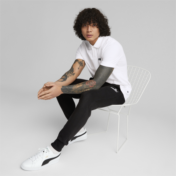 ESS Men's Pique Polo, Puma White, large-ZAF