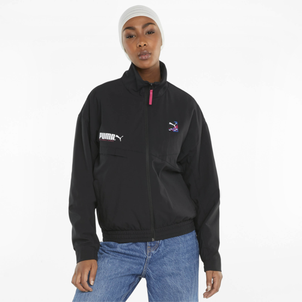 PUMA International Women's Track Jacket, Puma Black, large-MEX