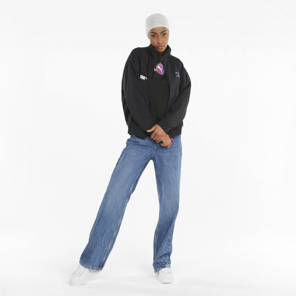 PUMA International Women's Track Jacket, Puma Black, large-MEX