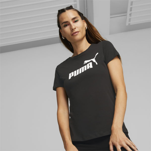 ESS Logo Women's Tee, Puma Black, large-ZAF