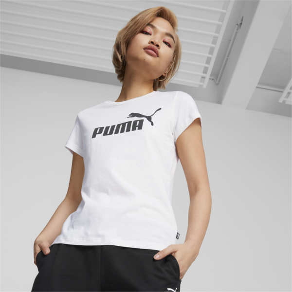 ESS Logo Women's Tee, Puma White, large-ZAF